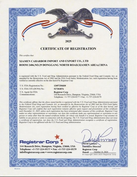 CERTIFICATE OF REGISTRATION CERTIFICATE OF REGISTRATION